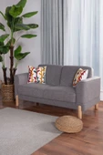Kilim Mobilya Bohera Bohem Koltuk iki Kişilik Koltuk Gri thumbnail 1
