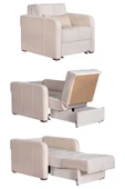 Kilim Mobilya Adonis Tekli Refakatçi Koltuğu Krem (tek Kişilik Yatak Olabilen Koltuk ) - 1
