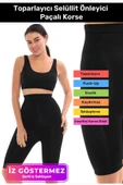 Özel Seri Doğum Sezeryan Sonrası Vücut Kaymaz Silikonlu Toparlayıcı Selüllit Önleyici Paçalı Korse thumbnail 1