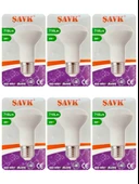 (6 Adet) Şavk 8W (54W) Sarı Işık (3000K) E27 Duylu (Kalın Duy) Led R63 Ampul thumbnail 1