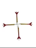 Deniz Kızı Renkli Kırmızı Altın Mum 11 cm - 1