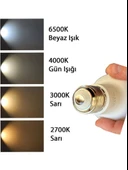 (3 Adet) Şavk 8W (54W) Sarı Işık (3000K) E27 Duylu (Kalın Duy) Led R63 Ampul thumbnail 5