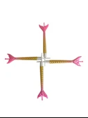 Deniz Kızı Renkli Pembe Altın Mum 11 cm - 1