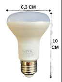 (1 Adet) Şavk 8W (54W) Sarı Işık (3000K) E27 Duylu (Kalın Duy) Led R63 Ampul - 2