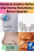 Özel Üretim Horlama Azaltıcı Nefes Alıp Verme Rahatlatıcı Uyku Önleyici Burun Delik Aparat 12'li Set - 1