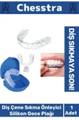 Kutulu Diş Çene Sıkma Gıcırdatma Gece Plağı Koruyucu Önleyici Dişlik Uyku Silikon Aparatı 1 Adet - 1