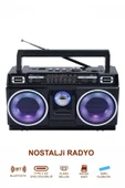 Nostalji Radyo RGB Işıklı 10W Gücünde Kaliteli Yüksek Sesli Çift Hoparlör - 2