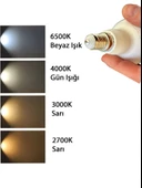 (6 Adet) Şavk 6W (37W) Beyaz Işık (6500K) E14 Duylu (İnce Duy) Led R50 Ampul thumbnail 5