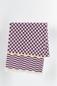 %100 Pamuklu Jakarlı Dama Desenli Çift Kişilik Pike 220x240 - 4