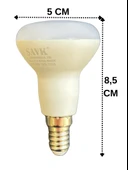(6 Adet) Şavk 6W (37W) Beyaz Işık (6500K) E14 Duylu (İnce Duy) Led R50 Ampul thumbnail 3