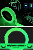 Özel Karanlıkta Işık Veren Yansıyan 12 Metre Fosforlu Yeşil Şerit Kendinden Yapışkan Reflektör Bant thumbnail 6