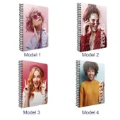 Gıpta People Spiralli 120 Yaprak Çizgili 17X24 Sert Kapak Defter - 1