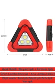 Deluxe Su Geçirmez Sızdırmaz 3 Ledli Solar Üçgen Reflektör Güneş Enerjili Refluj Araba Oto Lambası - 4