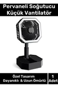 Deluxe Katlanabilir 2 Modlu Usb Şarjlı Sessiz Mini Fan Yelpazeli Pervaneli Soğutucu Vantilatör - 1