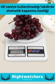 Özel Seri Yüksek Hassasiyet Pilli Dara Fonksiyonlu Otomatik Kapanma Özellikli Hassas Mutfak Terazisi - 4