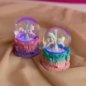 Mini Boy Işıklı Unicorn Kar Küresi - 1