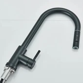 Venita Siyah Spiralli Mutfak Eviye Bataryası Dekor Musluk Çift Akış Sistemli thumbnail 7