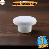 Bohem Beyaz Mantar Kulp Düğme 1 ADET Çekmece Mutfak Mobilya Dolabı Dolap Kulpu Kulbu Plastik Kulp thumbnail 1