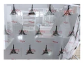Taç tül perde-Paris motifli - 4