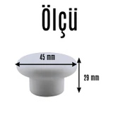 Bohem Beyaz Mantar Kulp Düğme 1 ADET Çekmece Mutfak Mobilya Dolabı Dolap Kulpu Kulbu Plastik Kulp thumbnail 6