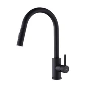 Venita Siyah Spiralli Mutfak Eviye Bataryası Dekor Musluk Çift Akış Sistemli thumbnail 1