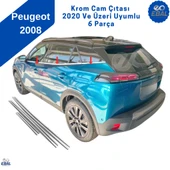 Peugeot 2008 2 Krom Cam Çıtası 6 Parça 2020 ve Üzeri P.Çelik - 2