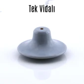 Bohem Gri Geniş Mantar Kulp Düğme 1 ADET Mobilya Dolabı Çekmece Mutfak Dolap Kulpu Kulbu Plastik thumbnail 9