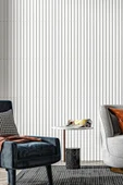 Renkli Duvarlar 1m² (50cmx50cm 4 Adet) Beyaz 3D ABS PVC Malzeme Dayanıklı Duvar Paneli Silinebilir Lambiri Panel - 2