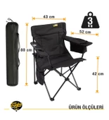 Cool Ice Siyah Lüks Kamp Sandalyesi thumbnail 4