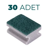 Everklean 30'lu Oluklu Gri Ekonomik Tırnak Korumalı Bulaşık Süngeri - 1