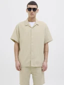 JACK JONES Erkek Pamuklu Kısa Kollu Gömlek 12274798 thumbnail 2