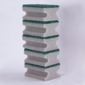 Everklean 10'lu Oluklu Gri Ekonomik Tırnak Korumalı Bulaşık Süngeri - 4