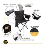 Cool Ice Siyah Lüks Kamp Sandalyesi thumbnail 5