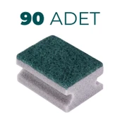 Everklean 90'lı Oluklu Gri Ekonomik Tırnak Korumalı Bulaşık Süngeri - 1