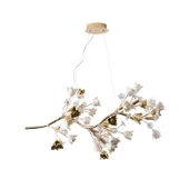 Apliqa Faxon 9'lu Gold Çiçek Desenli Modern Sıralı Yemek Masası Üstü Sarkıt Salon Avize thumbnail 1