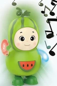 Işıklı ve Müzikli Danseden Karpuz Oyuncak – 17 cm, Minikler İçin Eğlencenin Adı! - 1