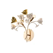 Faxon 2'li Gold Çiçek Desenli Modern Yatak Başı Salon Aplik - 4