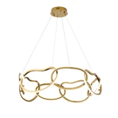 Apliqa Quon 8'li Gold 150 Watt Yuvarlak Modern Sarkıt Salon Led Avize thumbnail 2