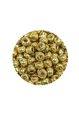 Dökme Cam Kum Boncuk Büyük Boy (6/0) 4 mm - 20 Gram - Altın - BNC093 - 2