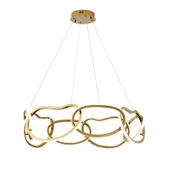 Apliqa Quon 8'li Gold 150 Watt Yuvarlak Modern Sarkıt Salon Led Avize thumbnail 3