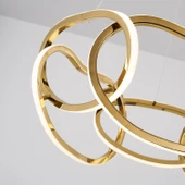 Apliqa Quon 6'lı Gold 110 Watt Yuvarlak Modern Sarkıt Salon Led Avize thumbnail 6