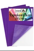 Mor Yapışkanlı Keçe 35x50 cm 3 Adet 2.0 mm Kendinden Yapışkanlı Renkli Hobi Keçesi Elişi Keçe Kumaşı Anasınıfı - 1