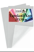 Beyaz Yapışkanlı Keçe 50x70 cm 3 Adet 2.0 mm Kendinden Yapışkanlı Renkli Hobi Keçesi Elişi Keçe Kumaşı Anasınıfı - 1