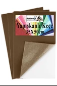 Kahverengi Yapışkanlı Keçe 35x50 cm 3 Adet 2.0 mm Kendinden Yapışkanlı Renkli Hobi Keçesi Elişi Keçe Kumaşı Anasınıfı - 1