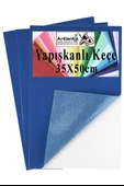 Lacivert Yapışkanlı Keçe 35x50 cm 3 Adet 2.0 mm Kendinden Yapışkanlı Renkli Hobi Keçesi Elişi Keçe Kumaşı Anasınıfı - 1