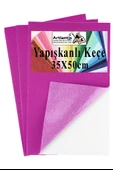Fuşya Yapışkanlı Keçe 50x70 cm 3 Adet 2.0 mm Kendinden Yapışkanlı Renkli Hobi Keçesi Elişi Keçe Kumaşı Anasınıfı - 1