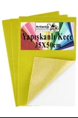 Sarı Yapışkanlı Keçe 35x50 cm 3 Adet 2.0 mm Kendinden Yapışkanlı Renkli Hobi Keçesi Elişi Keçe Kumaşı Anasınıfı - 1