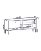 Selis T004 Modern TV Sehpası – Ahşap Siyah/Safir Meşe - 120 cm - 5