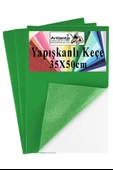 Yeşil Yapışkanlı Keçe 35x50 cm 3 Adet 2.0 mm Kendinden Yapışkanlı Renkli Hobi Keçesi Elişi Keçe Kumaşı Anasınıfı - 1