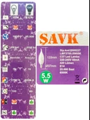 (10 Adet) Şavk 5,5W (37W) Beyaz Işık (6500K) E14 Duylu (İnce Duy) Led Kıvrık Ampul - 4